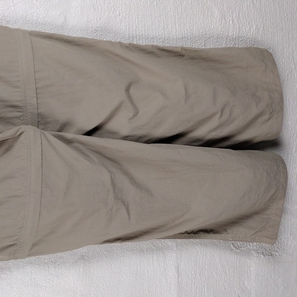 L.L. Bean Khaki Nylon Mid Rise Zip Away Short Pant Combo Straight Leg Cargo Pant - Picture 11 of 13